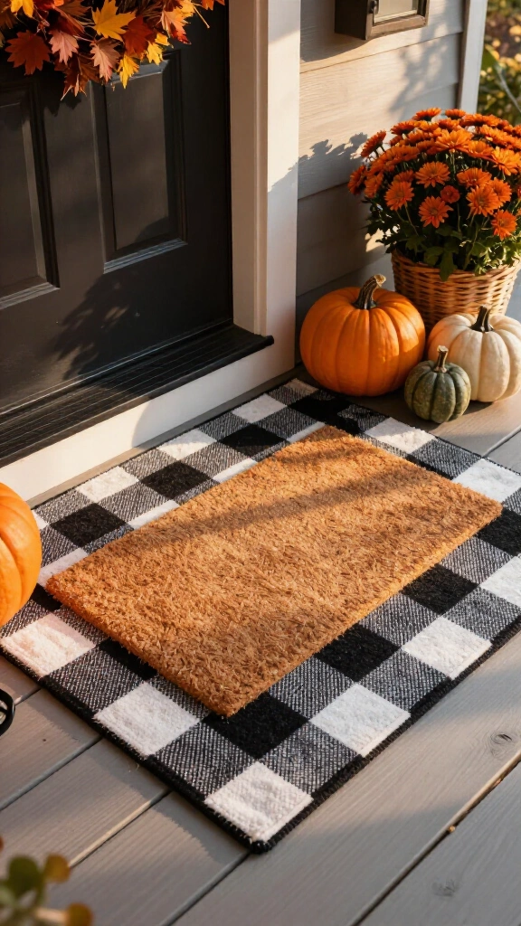 Layered doormats for instant texture