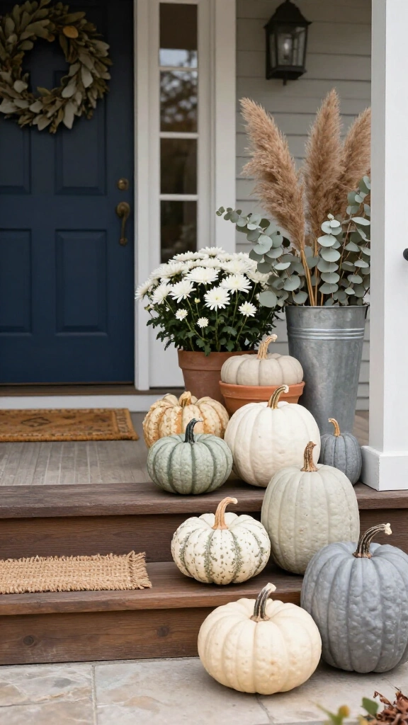 Muted sage and white gourd palette