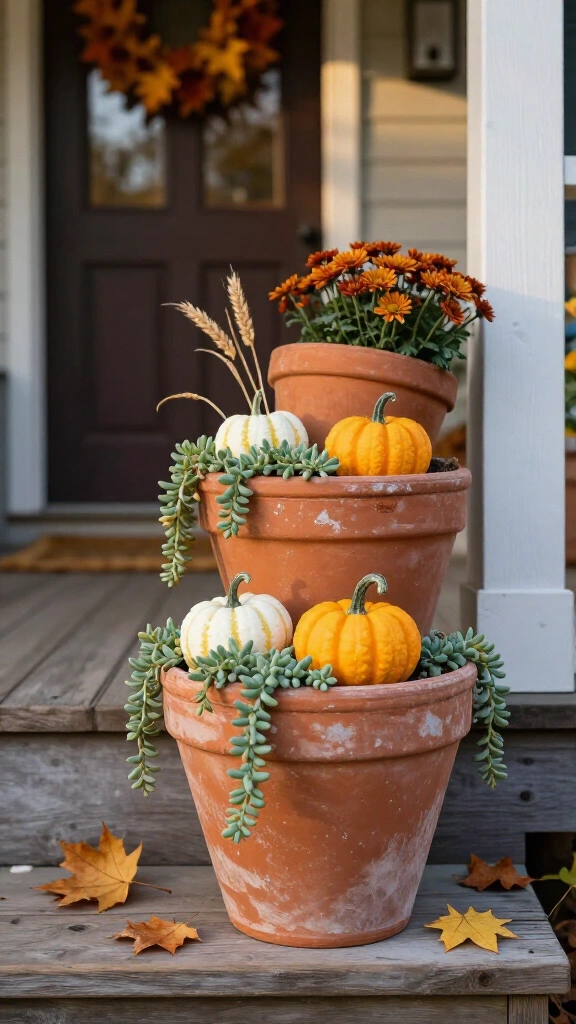 Terracotta pot stacks