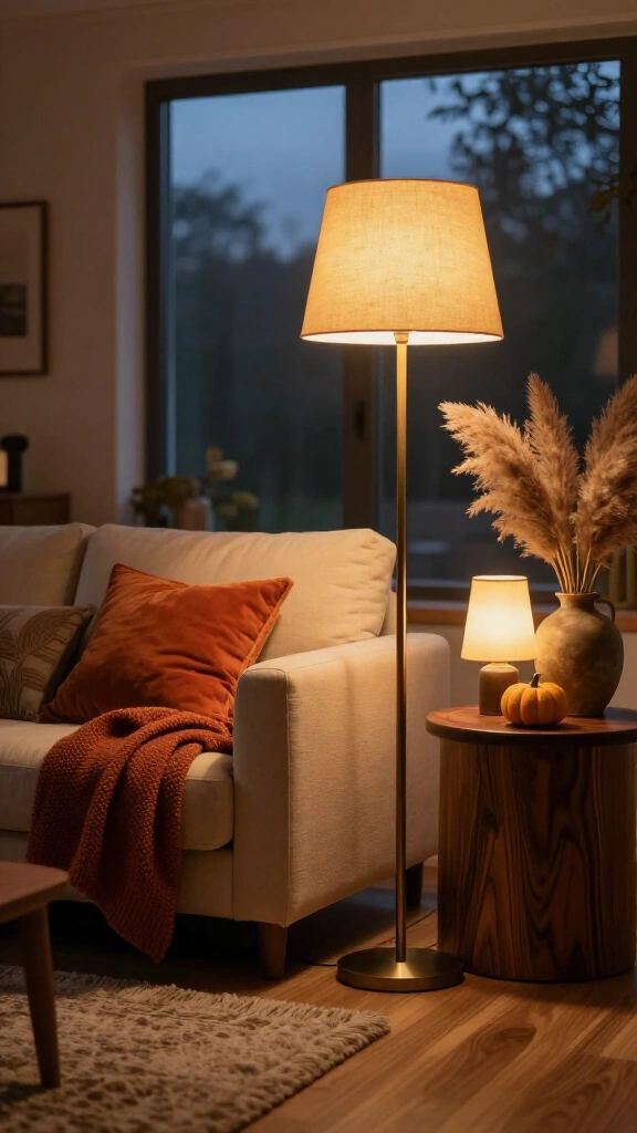 Switch to warm-tone lighting (2700K bulbs)