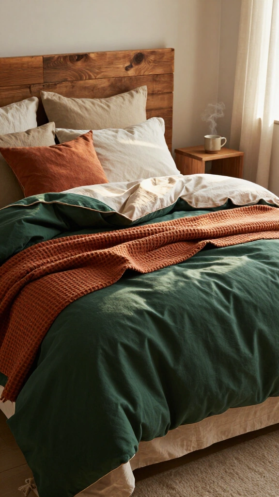 Upgrade bedding to brushed cotton or flannel