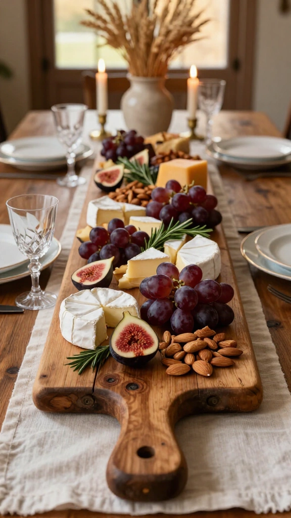 Farmhouse bread board charcuterie display