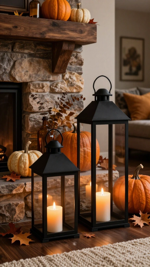 Add matte black lanterns