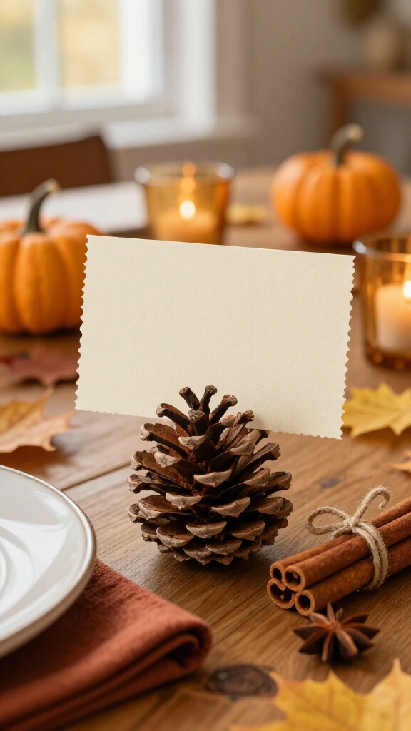 Cinnamon-scented pinecone placeholders