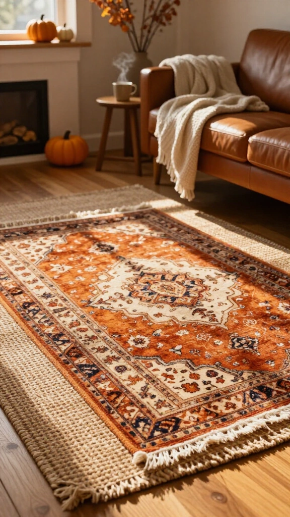 Layer patterned throw rugs