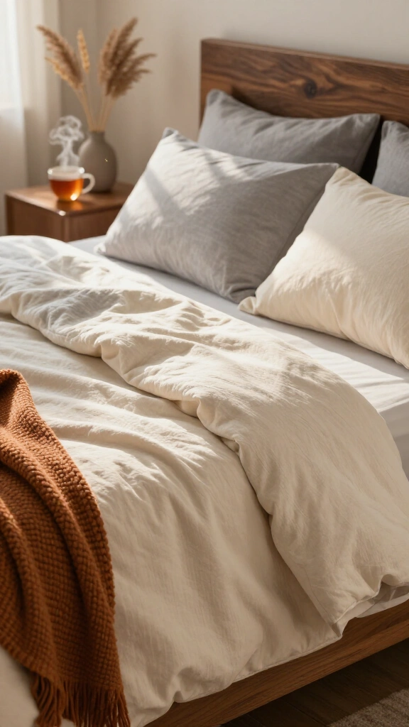 Swap light cotton for soft brushed flannel sheets
