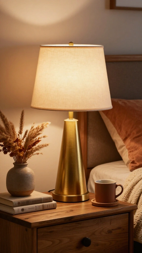 Style warm brass accent lamps