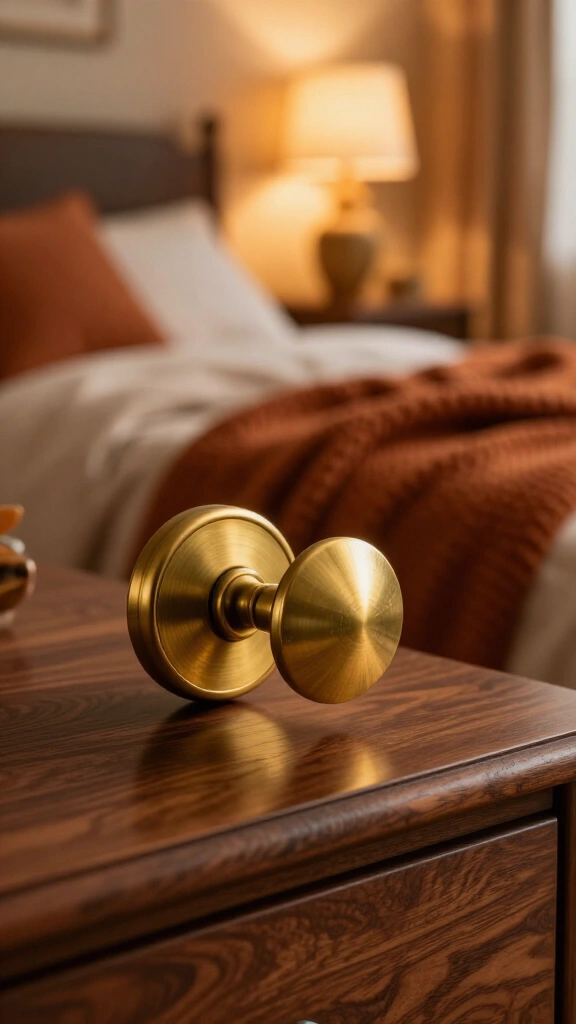 Swap silver hardware for vintage brass fixtures