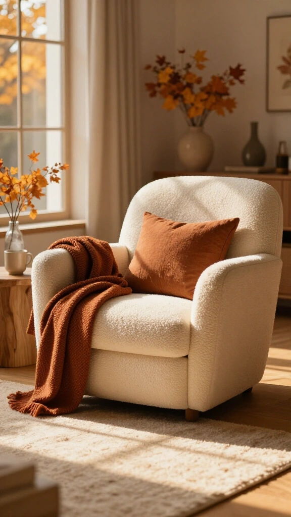 Introduce bouclé and sherpa accent seating