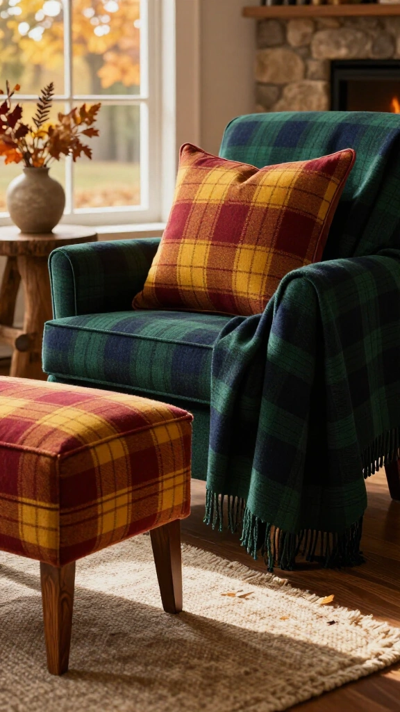 Incorporate plaid and tartan patterns