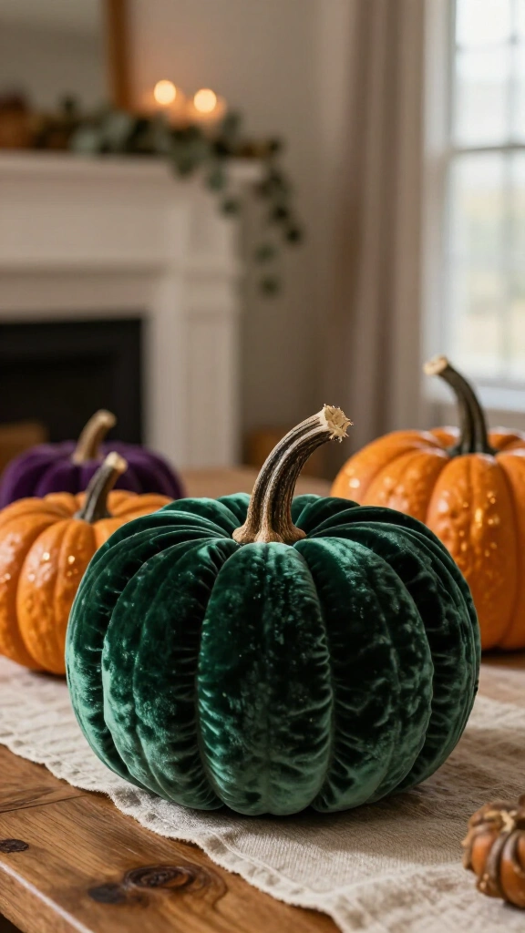 Luxe velvet foam pumpkins