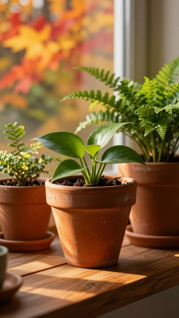 Fill spaces with earthy terracotta pots