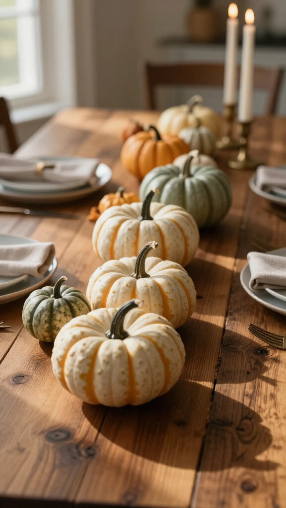 Mini heirloom pumpkin garland