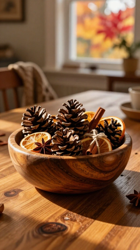 Scented pinecone bowl fillers
