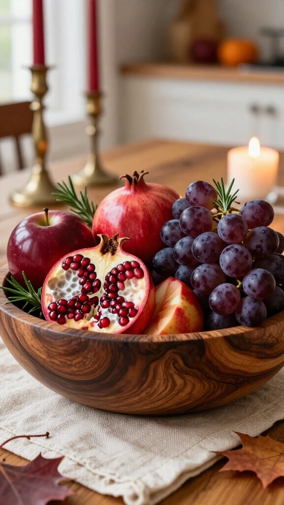 Apple and pomegranate harvest bowl