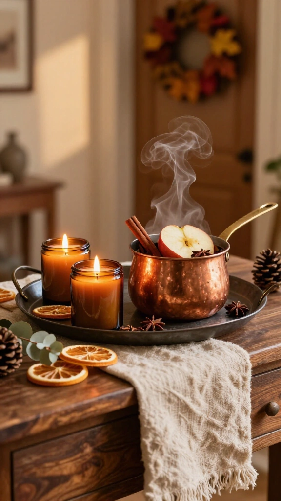 Create a cinnamon and spice scent station