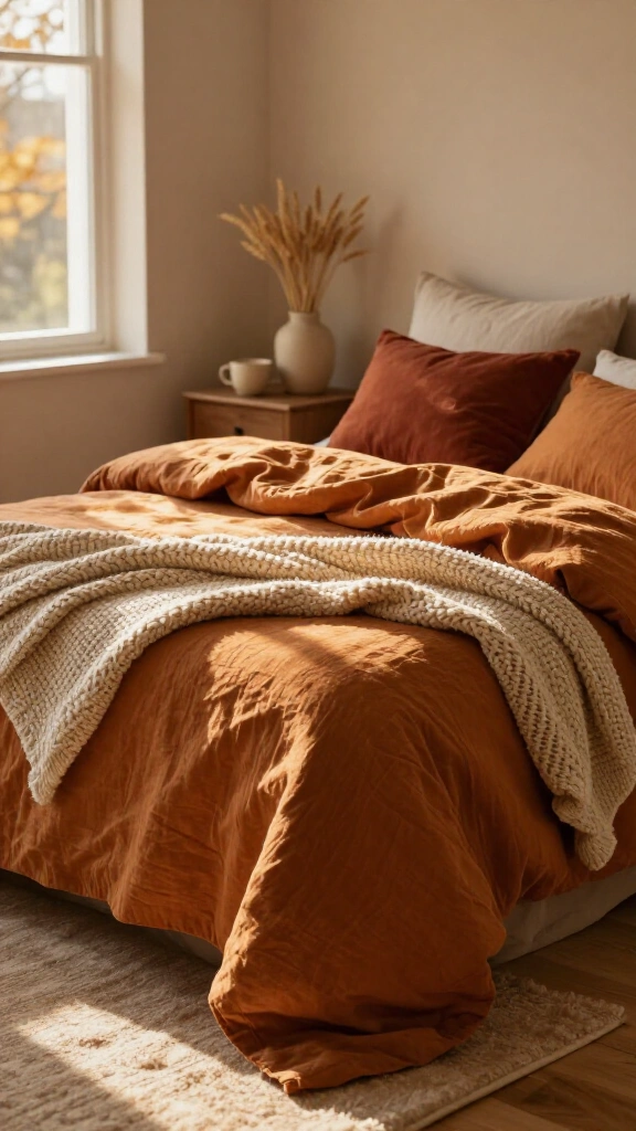 Switch to warm ochre bedding