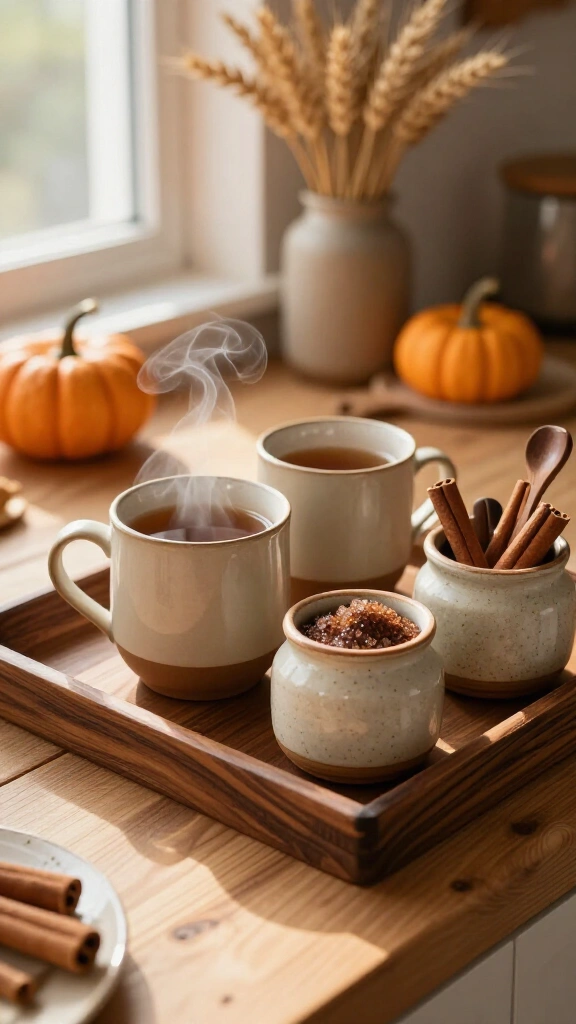 Create a mug display for warm drinks