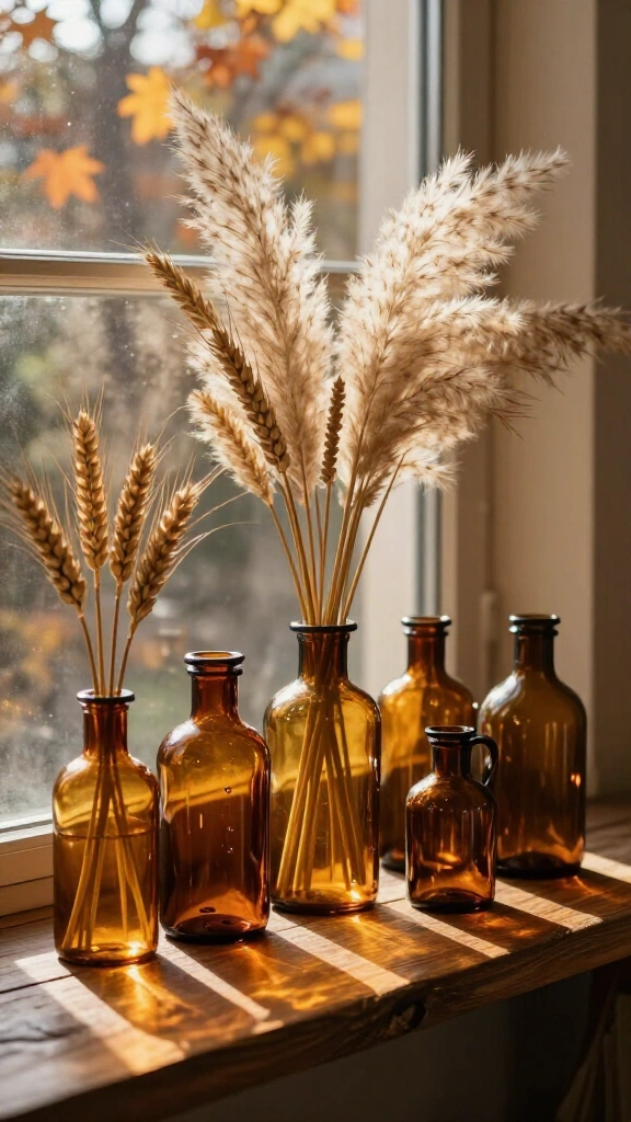 Style a warm amber glass collection