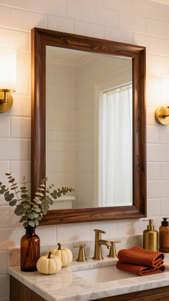 Upgrade to dark walnut mirror frames