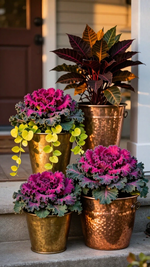 Tiered brass pot warmth