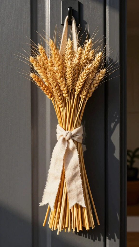 Golden wheat sheaf swags
