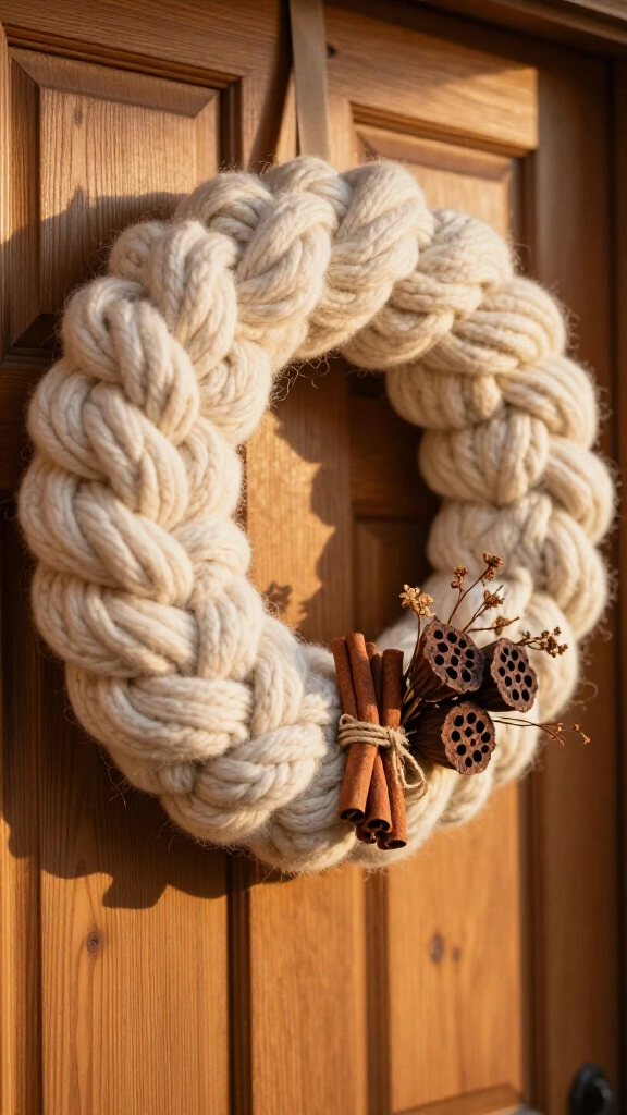 Chunky knit wreaths