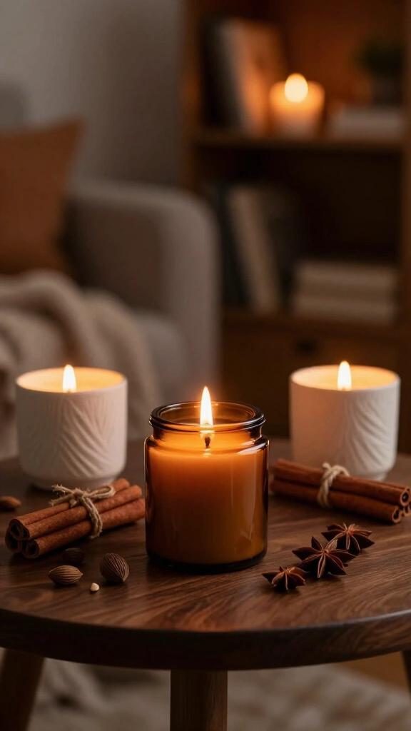 Cinnamon and cardamom soy candles