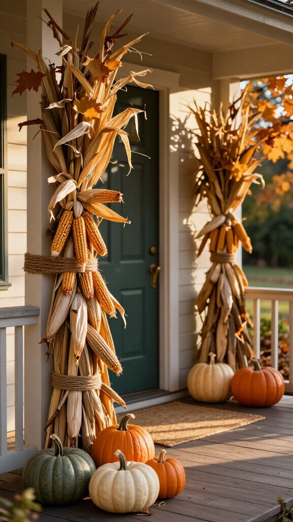 Natural corn stalk bundles