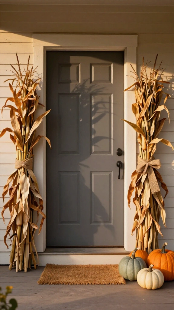 Cornstalk door framing