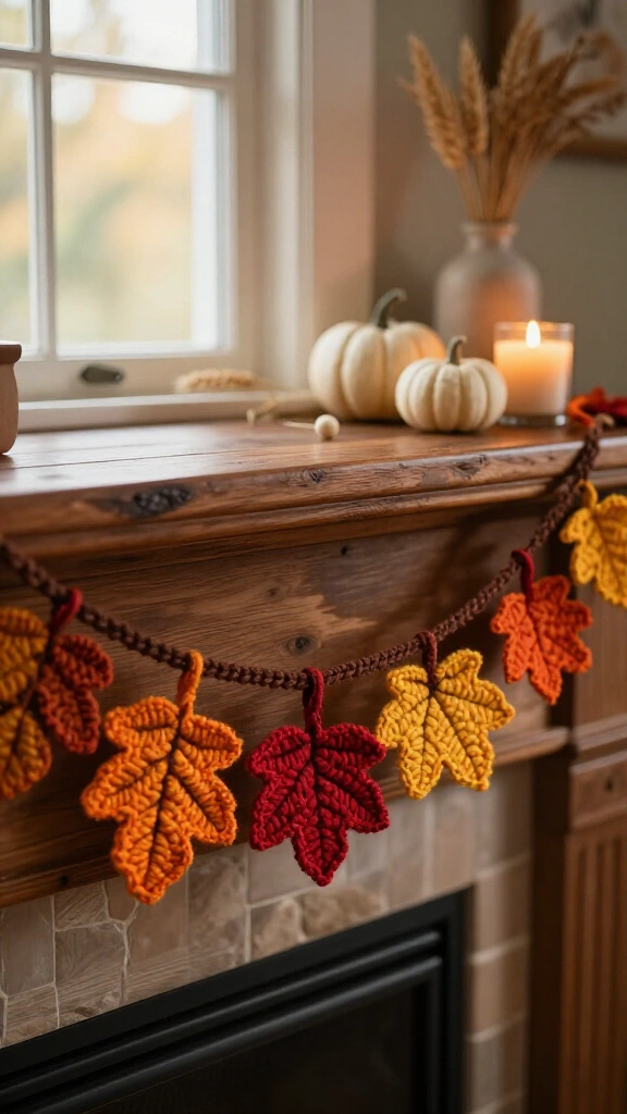 Autumn leaf garland