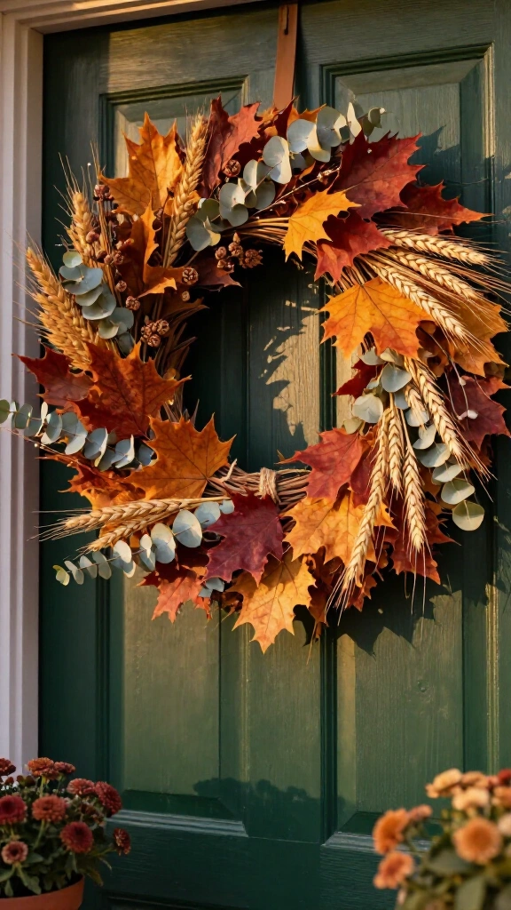 A seasonal wreath that does all the talking
