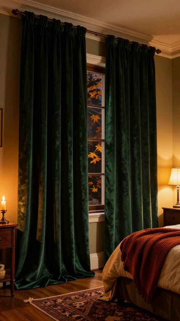 Install thermal velvet drapes
