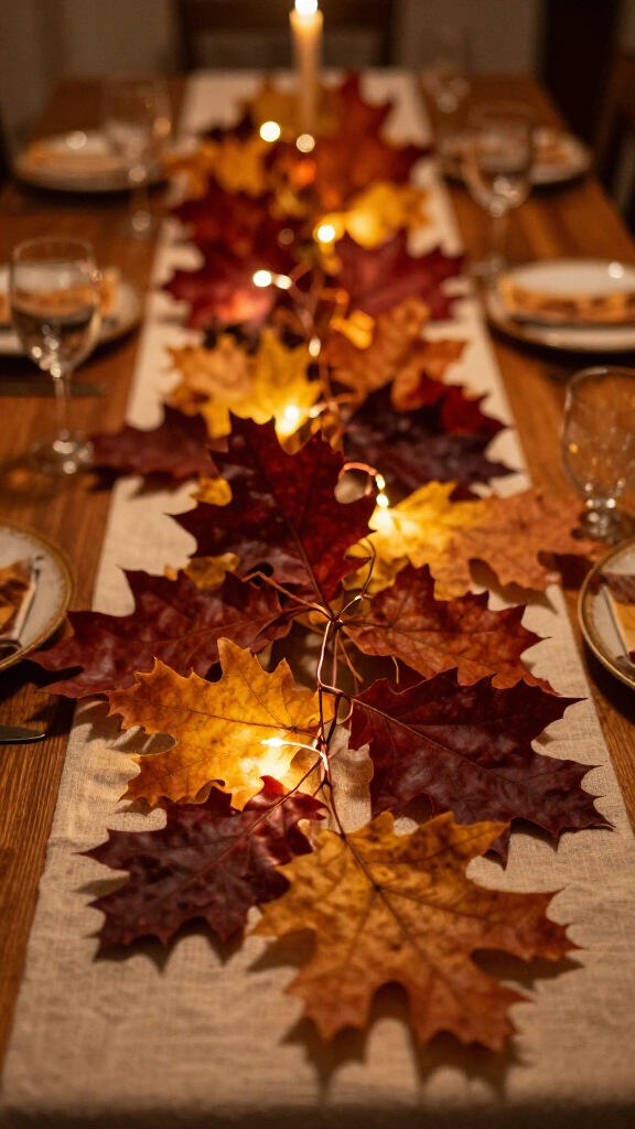 Preserved oak leaf garland