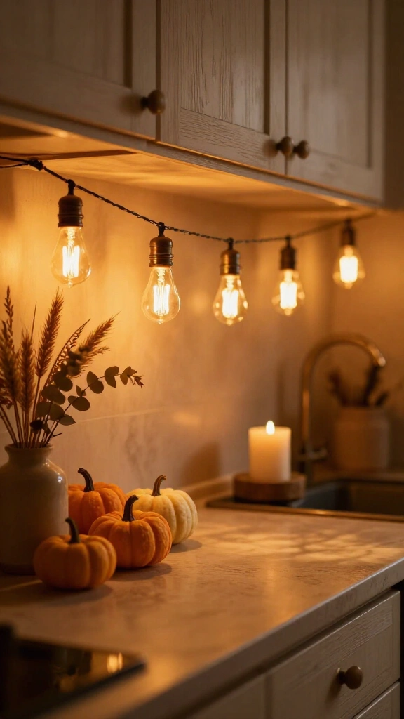 A string of warm Edison lights