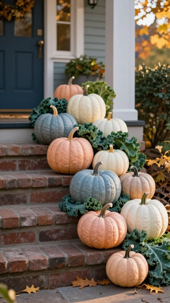 Layered heirloom pumpkin steps