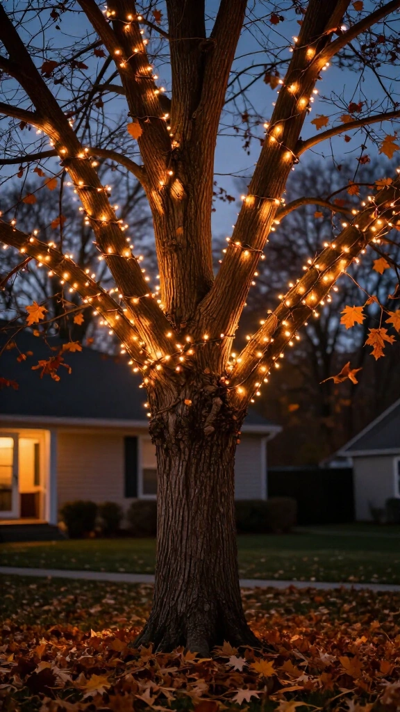 Illuminated tree branch garlands