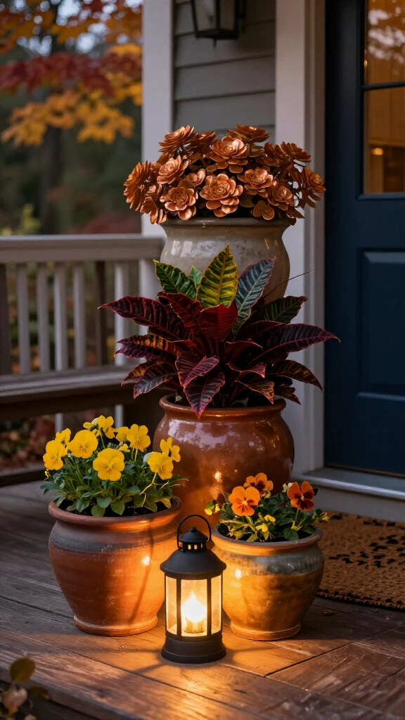 Layered Lantern and Planter Trio