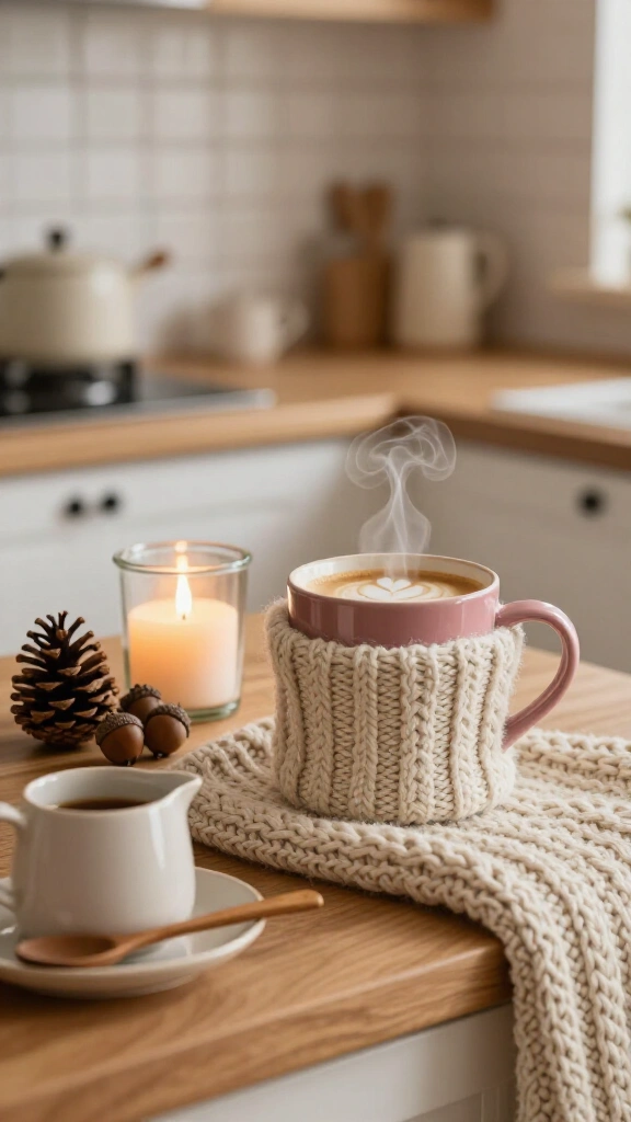 Hygge-inspired fall coffee corner