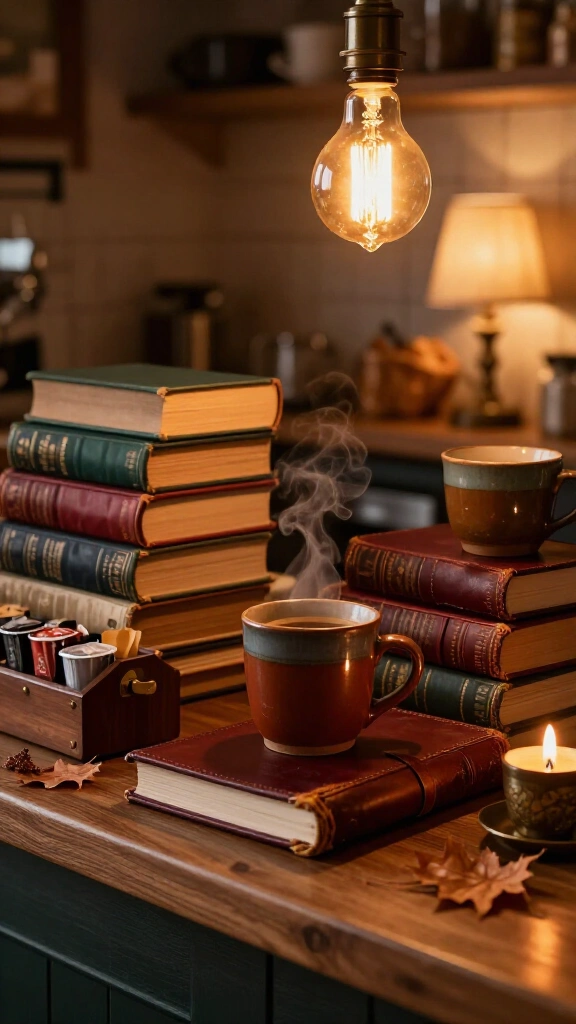 The literary fall coffee nook