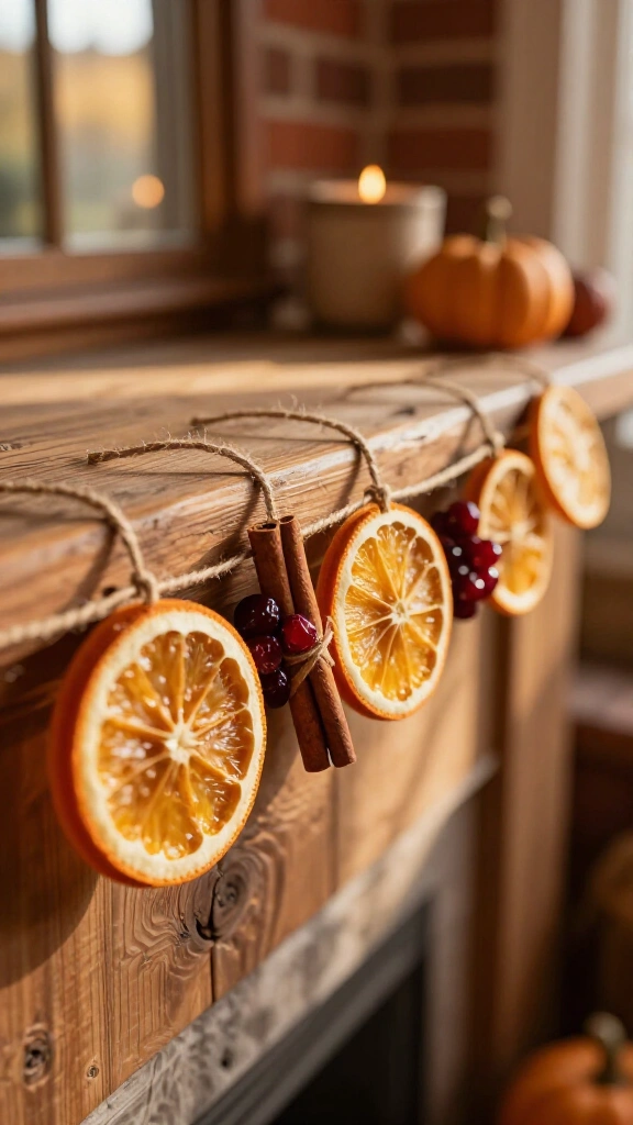 Dried orange slice garland