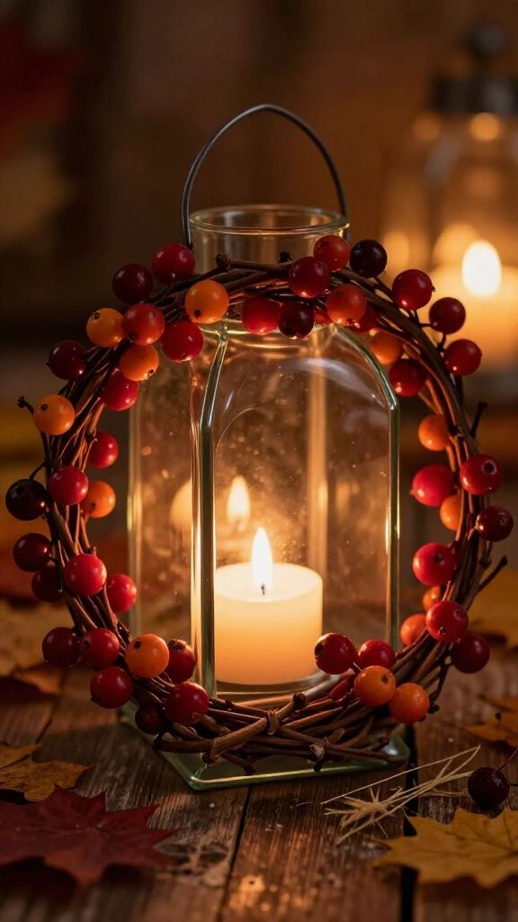 Twig and berry nest lanterns