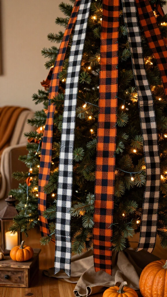 Buffalo plaid ribbon garlands