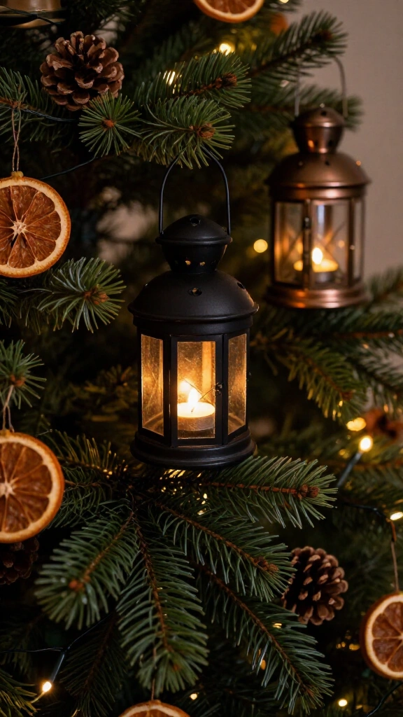 Mini vintage lantern ornaments