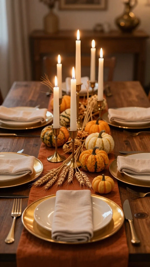 The classic harvest gold tablescape