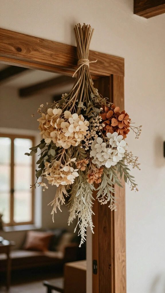 Frame your space with dried floral swags