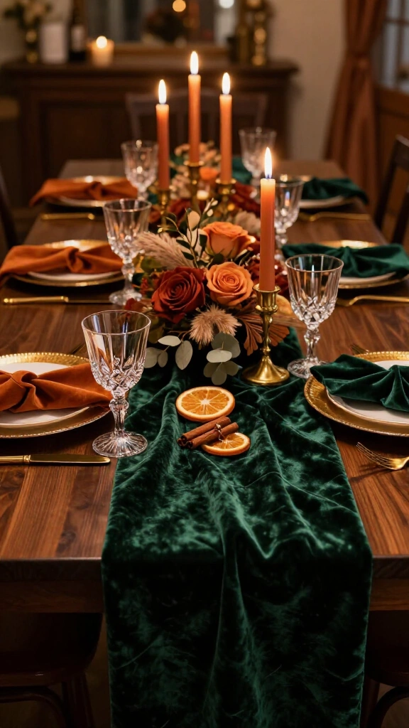 The velvet and gold luxury tablescape