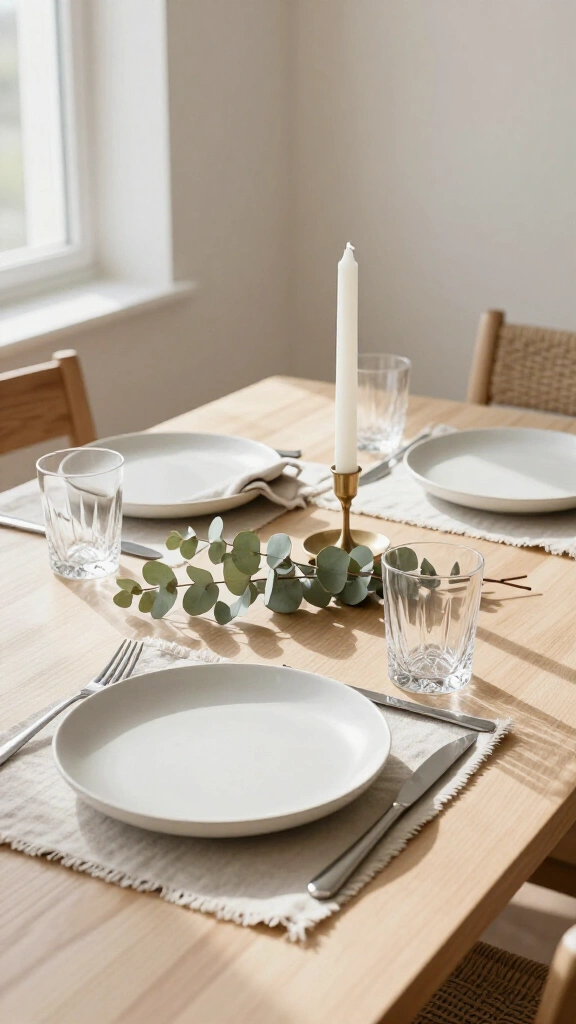The Scandinavian-inspired minimalist fall table