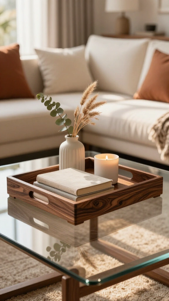 Style raw wood grain serving trays