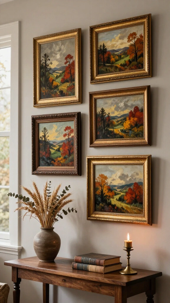 Upgrade wall art to earth-toned landscapes